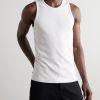 Viggo Ribbed Stretch Organic Cotton and TENCEL™ Lyocell-Blend Tank Top - FR Viggo Ribbed Stretch Organic Cotton and TENCEL™ Lyocell-Blend Tank Top - FR