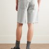 Anson Straight-Leg Frayed Organic Denim Shorts - BK