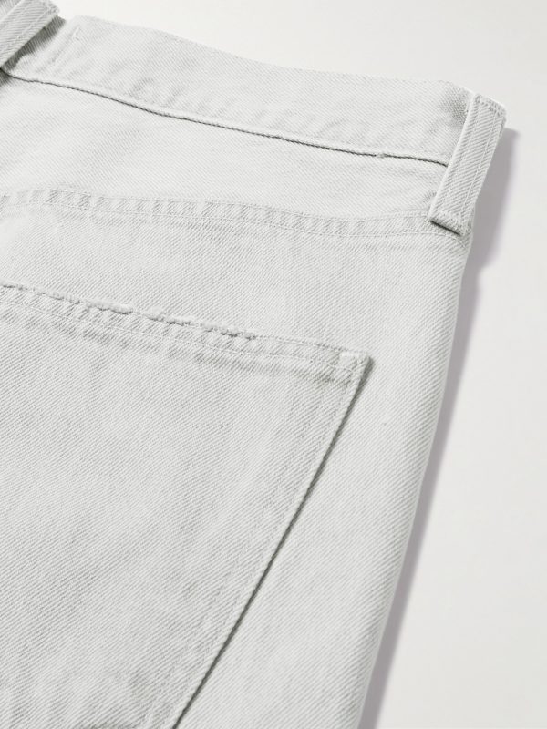 Anson Straight-Leg Frayed Organic Denim Shorts - CU