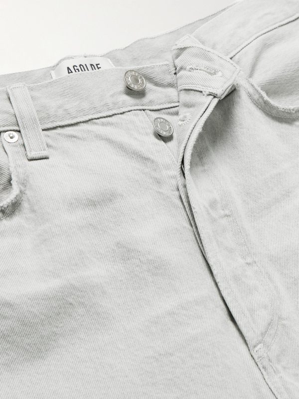 Anson Straight-Leg Frayed Organic Denim Shorts - E1