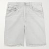 Anson Straight-Leg Frayed Organic Denim Shorts
