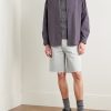Anson Straight-Leg Frayed Organic Denim Shorts - OU