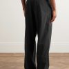 Slater Straight-Leg Pleated Cotton-Twill Trousers - BK Slater Straight-Leg Pleated Cotton-Twill Trousers - BK
