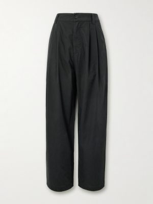 Slater Straight-Leg Pleated Cotton-Twill Trousers Slater Straight-Leg Pleated Cotton-Twill Trousers