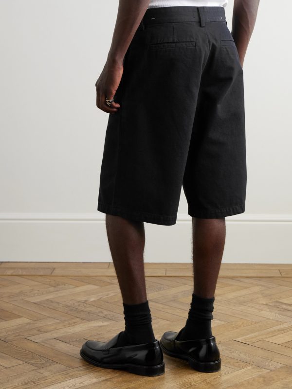 Cosmo Straight-Leg Garment-Dyed Cotton-Twill Shorts - BK Cosmo Straight-Leg Garment-Dyed Cotton-Twill Shorts - BK