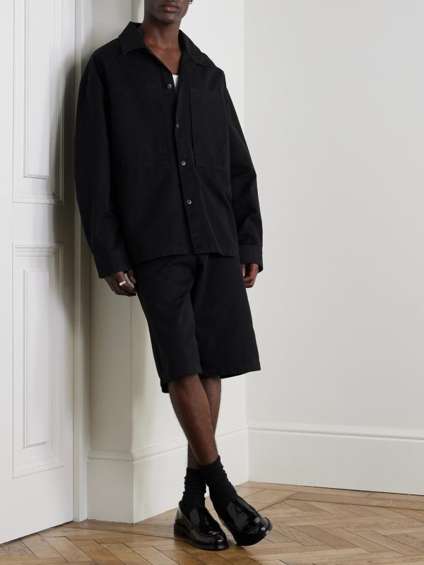 Cosmo Straight-Leg Garment-Dyed Cotton-Twill Shorts - OU Cosmo Straight-Leg Garment-Dyed Cotton-Twill Shorts - OU
