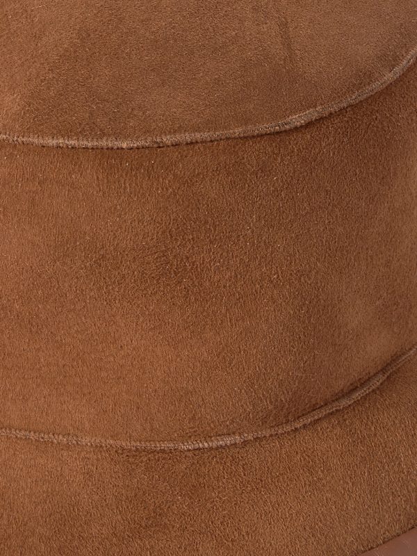 Lys Reversible Leather-Trimmed Shearling Bucket Hat - CU