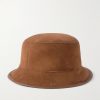 Lys Reversible Leather-Trimmed Shearling Bucket Hat