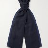 Fringed Striped Linen Scarf Fringed Striped Linen Scarf
