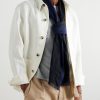 Fringed Striped Linen Scarf - OU Fringed Striped Linen Scarf - OU