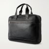 Textured-Leather Briefcase - BK