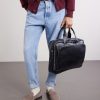 Textured-Leather Briefcase - OU