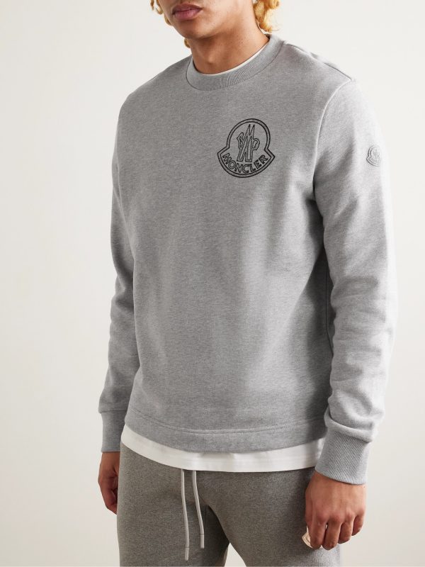 Logo-Print Appliquéd Cotton-Jersey Sweatshirt - FR Logo-Print Appliquéd Cotton-Jersey Sweatshirt - FR
