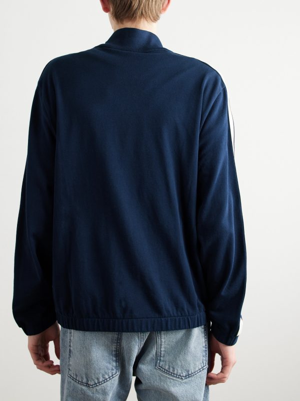 Striped Cotton-Jersey Track Jacket - BK