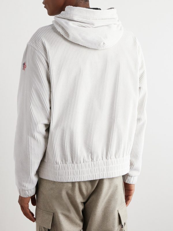 Logo-Appliquéd Cotton-Blend Corduroy Hoodie - BK Logo-Appliquéd Cotton-Blend Corduroy Hoodie - BK