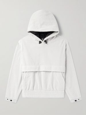 Logo-Appliquéd Cotton-Blend Corduroy Hoodie