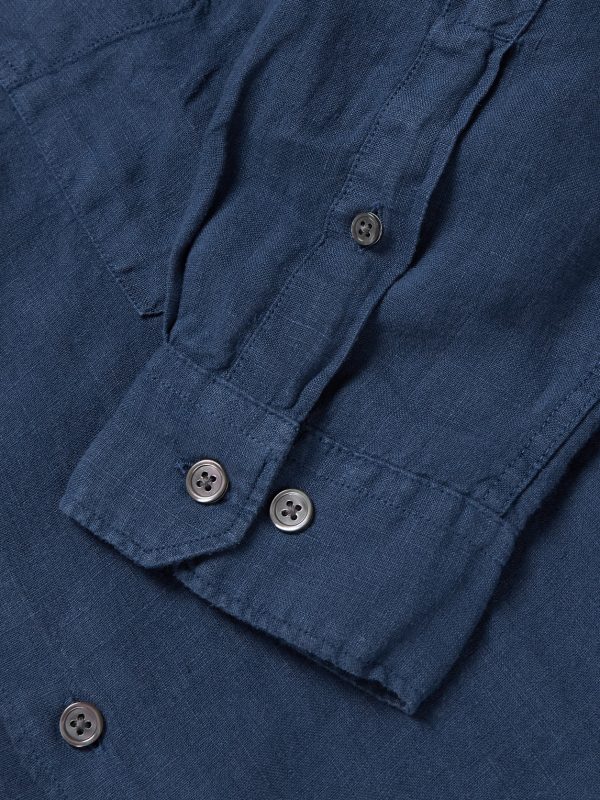Premium Pat Grandad-Collar Linen Shirt - CU Premium Pat Grandad-Collar Linen Shirt - CU
