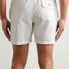 Straight-Leg Mid-Length Striped Seersucker Swim Shorts - BK Straight-Leg Mid-Length Striped Seersucker Swim Shorts - BK