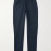 Tanker Straight-Leg Pleated Stretch-Cotton Drawstring Trousers Tanker Straight-Leg Pleated Stretch-Cotton Drawstring Trousers