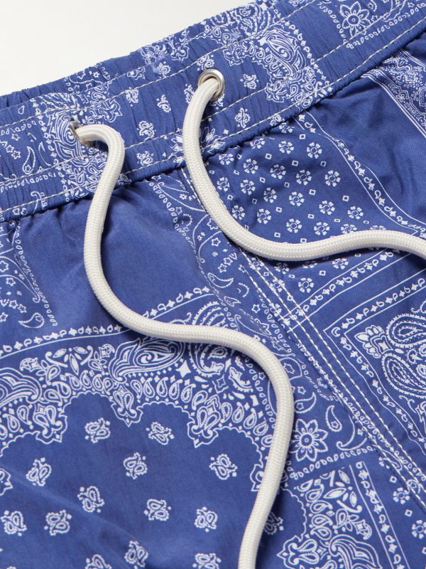 Straight-Leg Mid-Length Printed Swim Shorts - CU Straight-Leg Mid-Length Printed Swim Shorts - CU