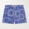 Straight-Leg Mid-Length Printed Swim Shorts Straight-Leg Mid-Length Printed Swim Shorts