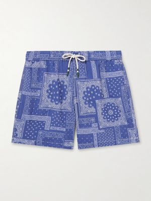 Straight-Leg Mid-Length Printed Swim Shorts Straight-Leg Mid-Length Printed Swim Shorts