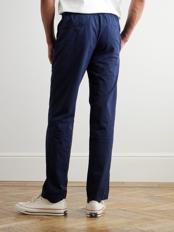 Tanker Slim-Fit Straight-Leg Cotton Drawstring Trousers - BK Tanker Slim-Fit Straight-Leg Cotton Drawstring Trousers - BK