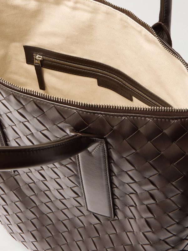N/S Intrecciato Leather Tote Bag - E1 N/S Intrecciato Leather Tote Bag - E1