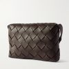 Large Diago Intrecciato Full-Grain Leather Messenger Bag - BK
