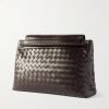 Andiamo Intrecciato Leather Messenger Bag - BK
