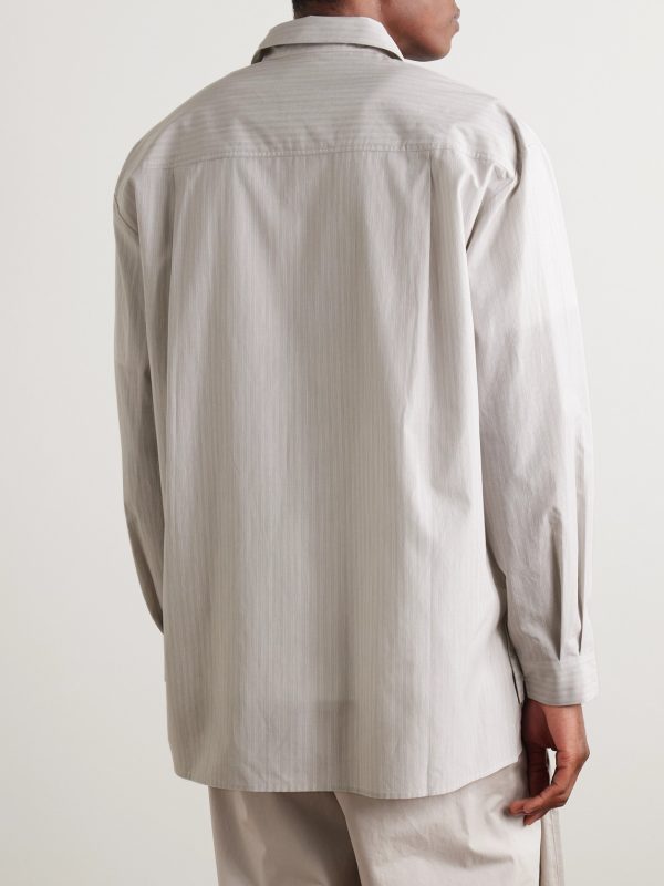 Striped TENCEL™ Lyocell and Cotton-Blend Shirt - BK Striped TENCEL™ Lyocell and Cotton-Blend Shirt - BK