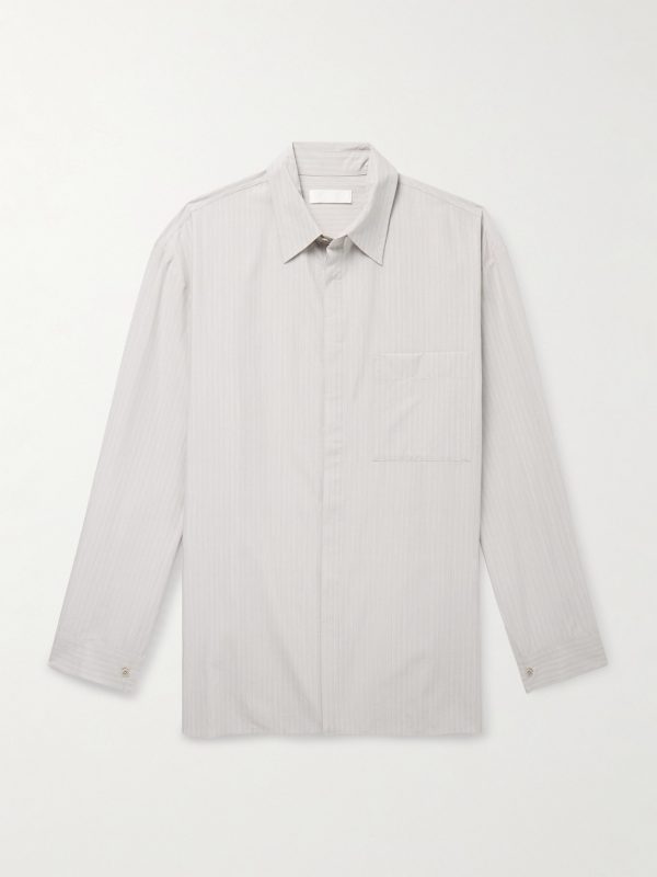 Striped TENCEL™ Lyocell and Cotton-Blend Shirt Striped TENCEL™ Lyocell and Cotton-Blend Shirt