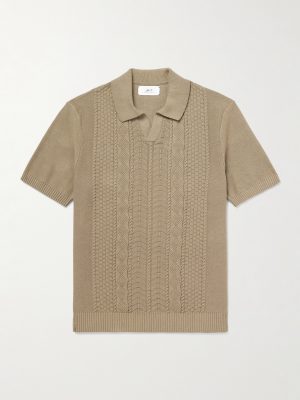 Johnny Textured Organic Cotton Polo Shirt
