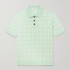 Checked Organic Cotton-Blend Jacquard Polo Shirt Checked Organic Cotton-Blend Jacquard Polo Shirt
