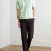 Checked Organic Cotton-Blend Jacquard Polo Shirt - OU Checked Organic Cotton-Blend Jacquard Polo Shirt - OU