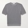 Pointelle-Knit Organic Cotton T-Shirt