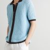 Crocheted Organic Cotton Shirt - FR Crocheted Organic Cotton Shirt - FR