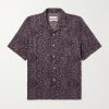 Gioia Convertible-Collar Embroidered Linen-Blend Shirt Gioia Convertible-Collar Embroidered Linen-Blend Shirt