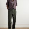 Gioia Convertible-Collar Embroidered Linen-Blend Shirt - OU Gioia Convertible-Collar Embroidered Linen-Blend Shirt - OU