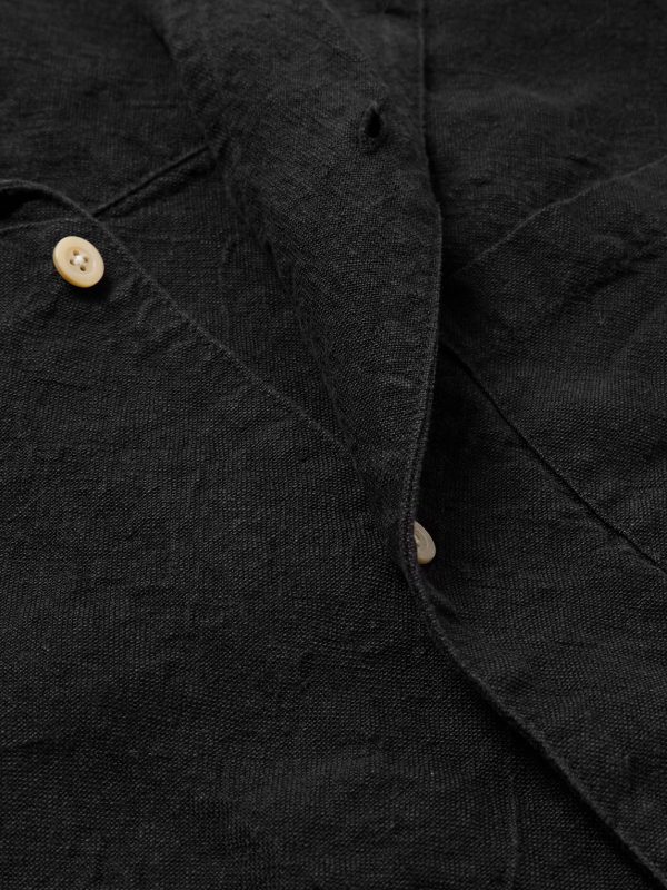 Convertible-Collar Linen Shirt - CU Convertible-Collar Linen Shirt - CU