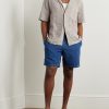 Camp-Collar Embroidered Cotton-Gauze Shirt - OU