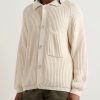 Juhi Ribbed-Knit Cotton Cardigan - FR Juhi Ribbed-Knit Cotton Cardigan - FR