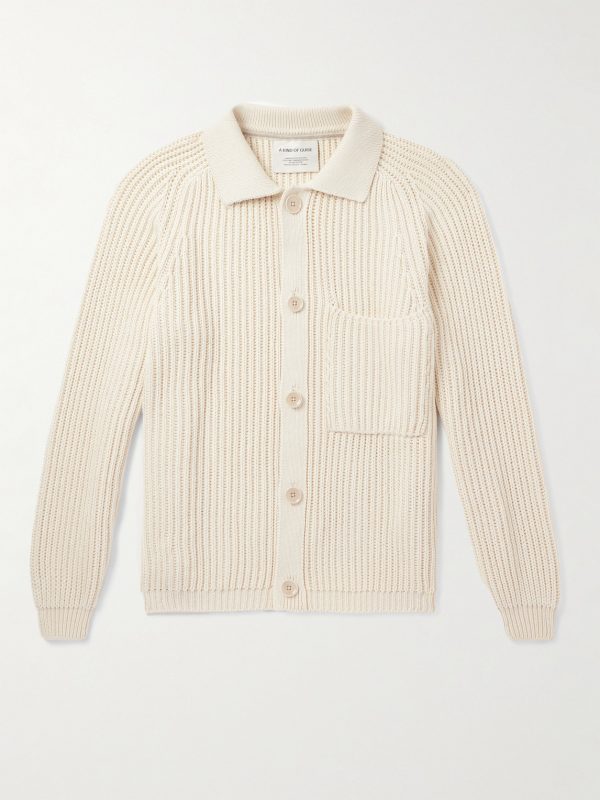 Juhi Ribbed-Knit Cotton Cardigan Juhi Ribbed-Knit Cotton Cardigan