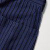 Yuki Wide-Leg Pleated Striped Cotton Suit Trousers - CU