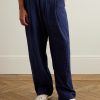 Yuki Wide-Leg Pleated Striped Cotton Suit Trousers - FR