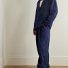 Yuki Wide-Leg Pleated Striped Cotton Suit Trousers - OU