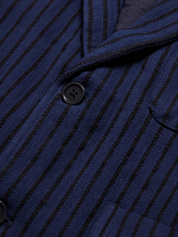 Hugh 2.0 Unstructured Striped Cotton Suit Jacket - E1 Hugh 2.0 Unstructured Striped Cotton Suit Jacket - E1