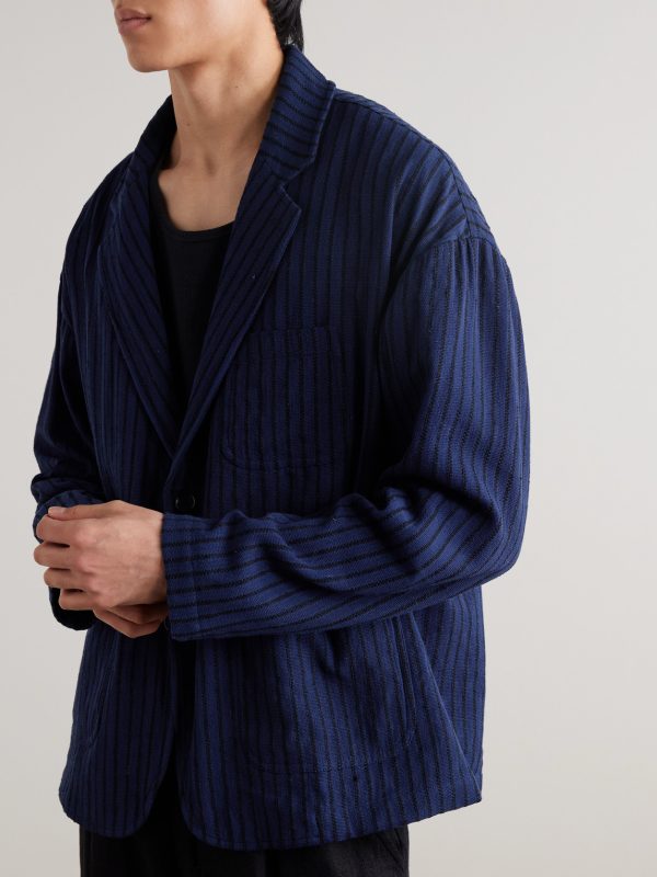 Hugh 2.0 Unstructured Striped Cotton Suit Jacket - FR Hugh 2.0 Unstructured Striped Cotton Suit Jacket - FR
