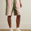 Milo Straight-Leg Striped Cotton-Jacquard Drawstring Shorts - FR