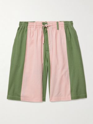 Milo Straight-Leg Striped Cotton-Jacquard Drawstring Shorts Milo Straight-Leg Striped Cotton-Jacquard Drawstring Shorts